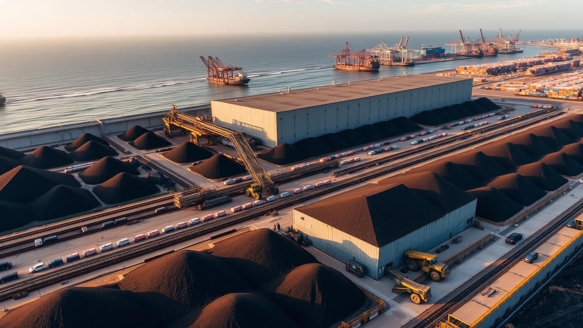 Aerial view of MCBS bulk commodity facility at Port Elizabeth